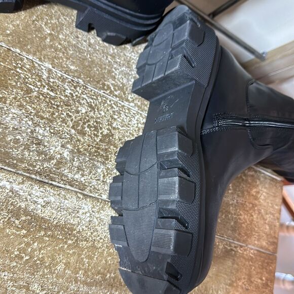 Black thigh, high combat boots size 8 1/2 new - Picture 7 of 7